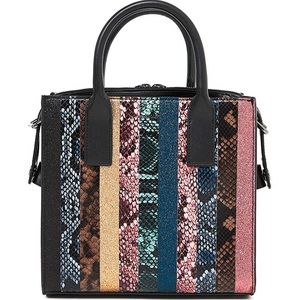 Uteque Zara snakeskin print tote city bag Purse